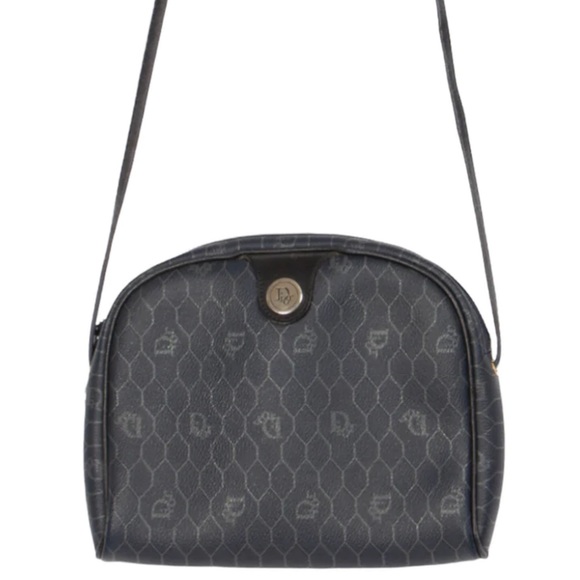 Christian Dior vintage honeycomb monogrammed canvas small shoulder bag - 1980s - Picture 1 of 14